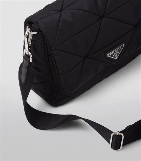 prada quilted nylon cross-body bag|prada padded nylon shoulder bag.